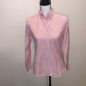 Reed Hunter vintage red striped long sleeve button Down shirt